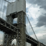 THE BIG GREY BRIDGE AND LITTLE RED LIGHTHOUSE